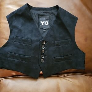 Y-3 Black Buttoned Vest Adidas Small